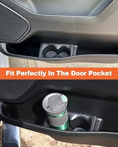 Miniatura 2 de LINOAH Portavasos compatible con Ram 1500 2019-2023, repuesto #5YK46TX7AC 5YK47TX7AC, portavasos de puerta para bolsillo derecho e izquierdo,