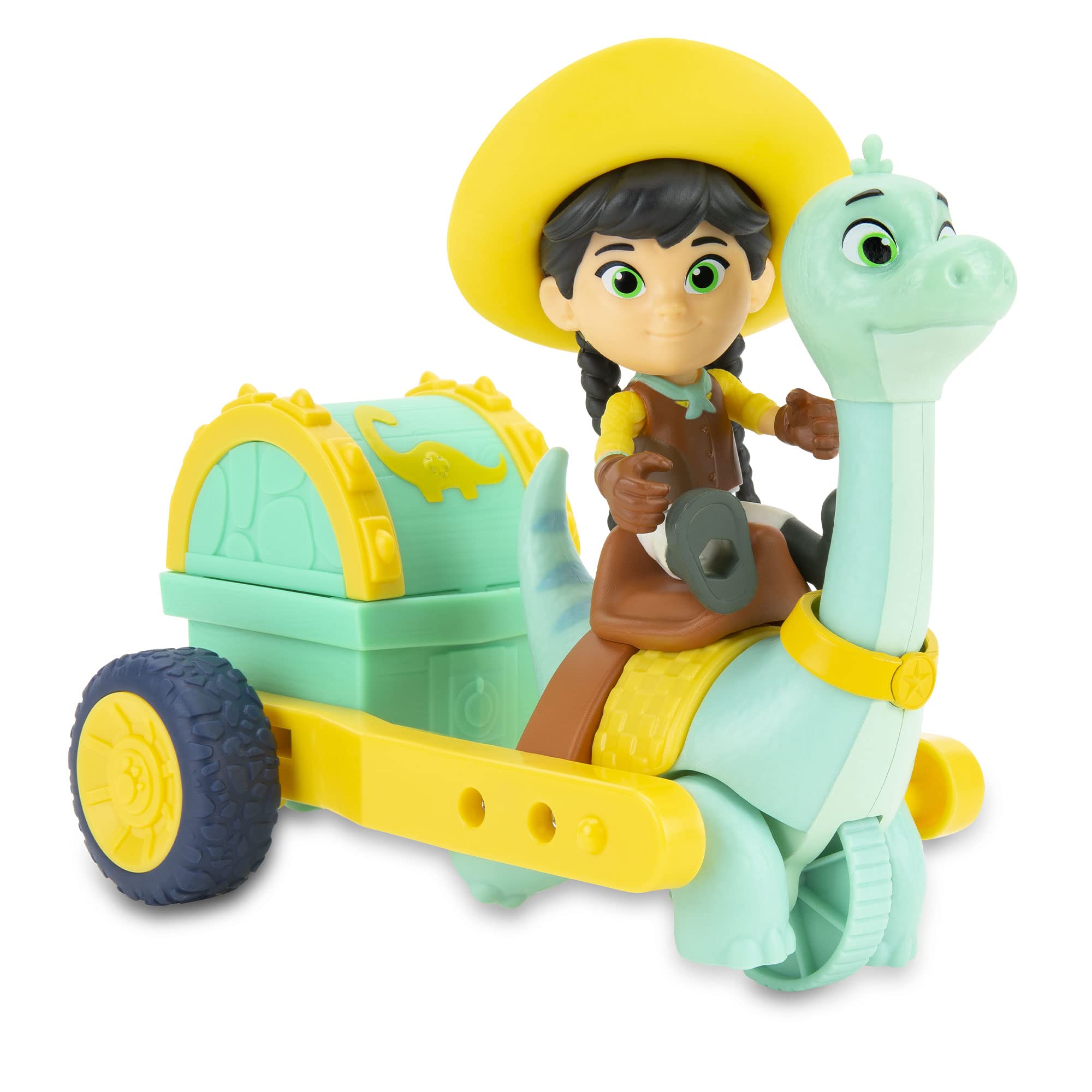 Giochi Preziosi Dino Ranch Min & Clover, pojazd z dinozaurem i postacią o wysokości ok. 7,5 cm, jak widać w telewizji, dla dzieci od 3 lat, DNA03200