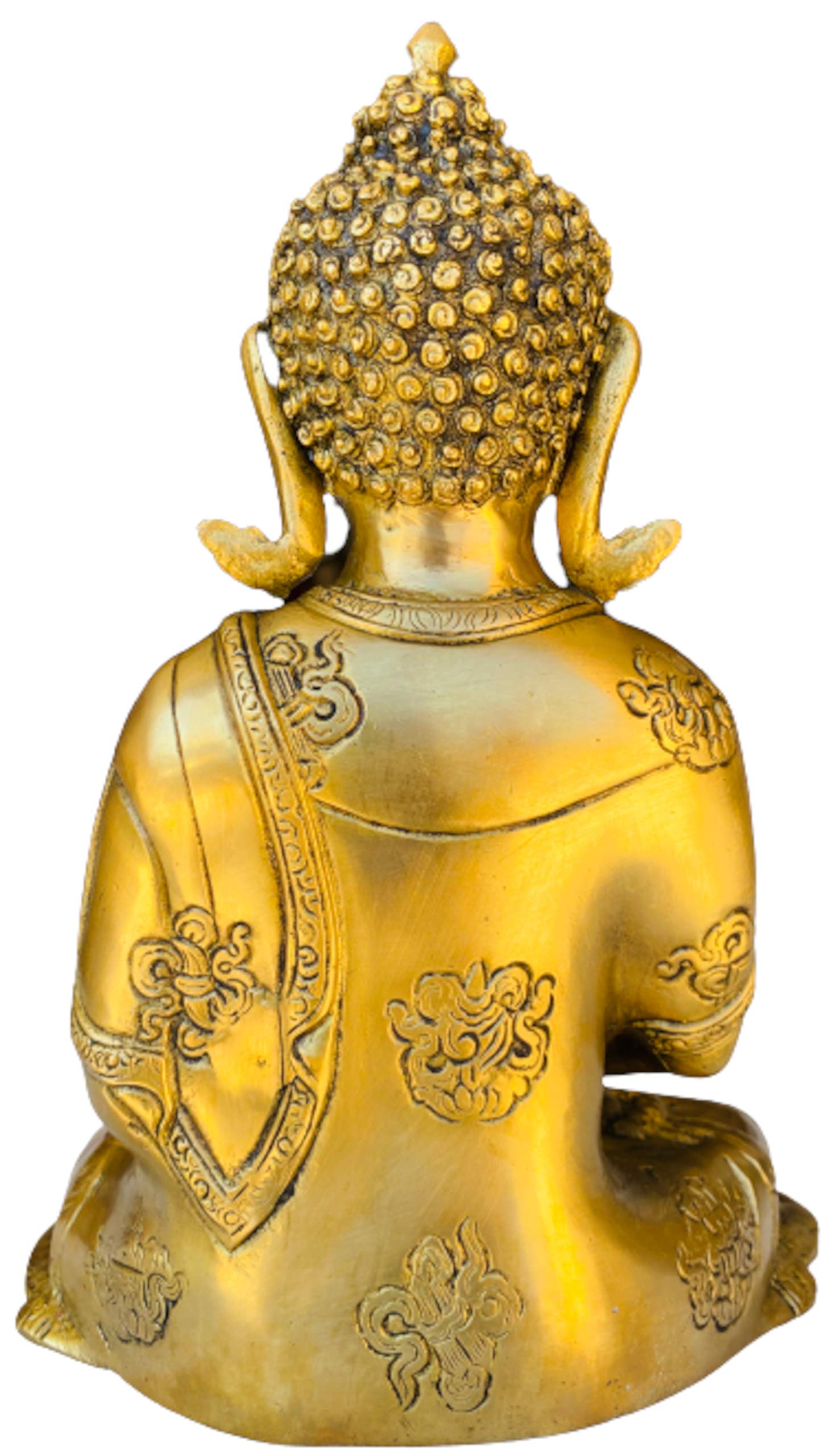 Amazon.co.jp: QT S 仏陀 真鍮像 瞑想 アンティーク 11インチ Lサイズ