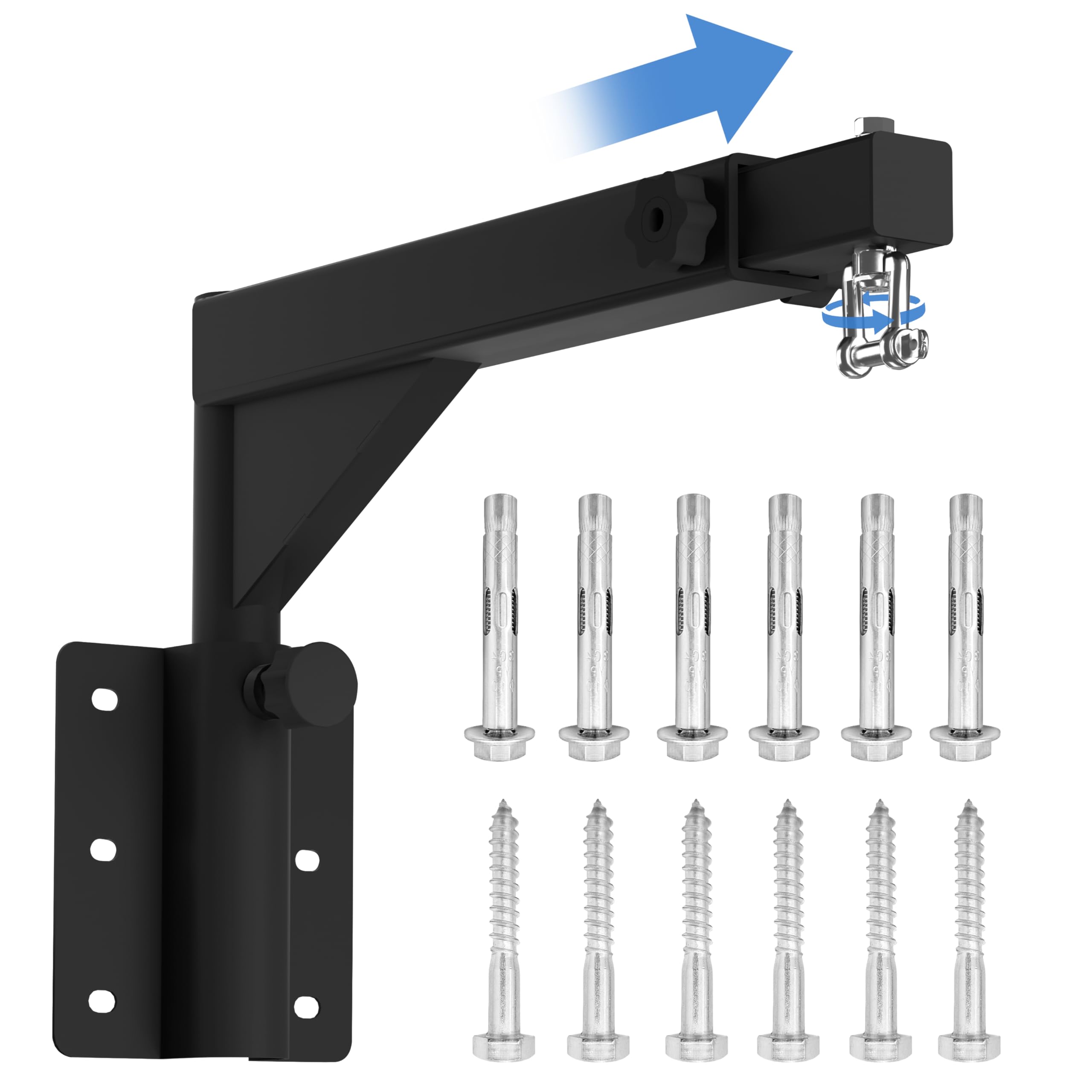 Adjustable Heavy Duty Bag Hanger,Wall Mount Punching Bag Hanger,Thickened Steel Plate and Stainless Steel kit for Home Gym Indoor Outdoor (Supports up to 900Ib)