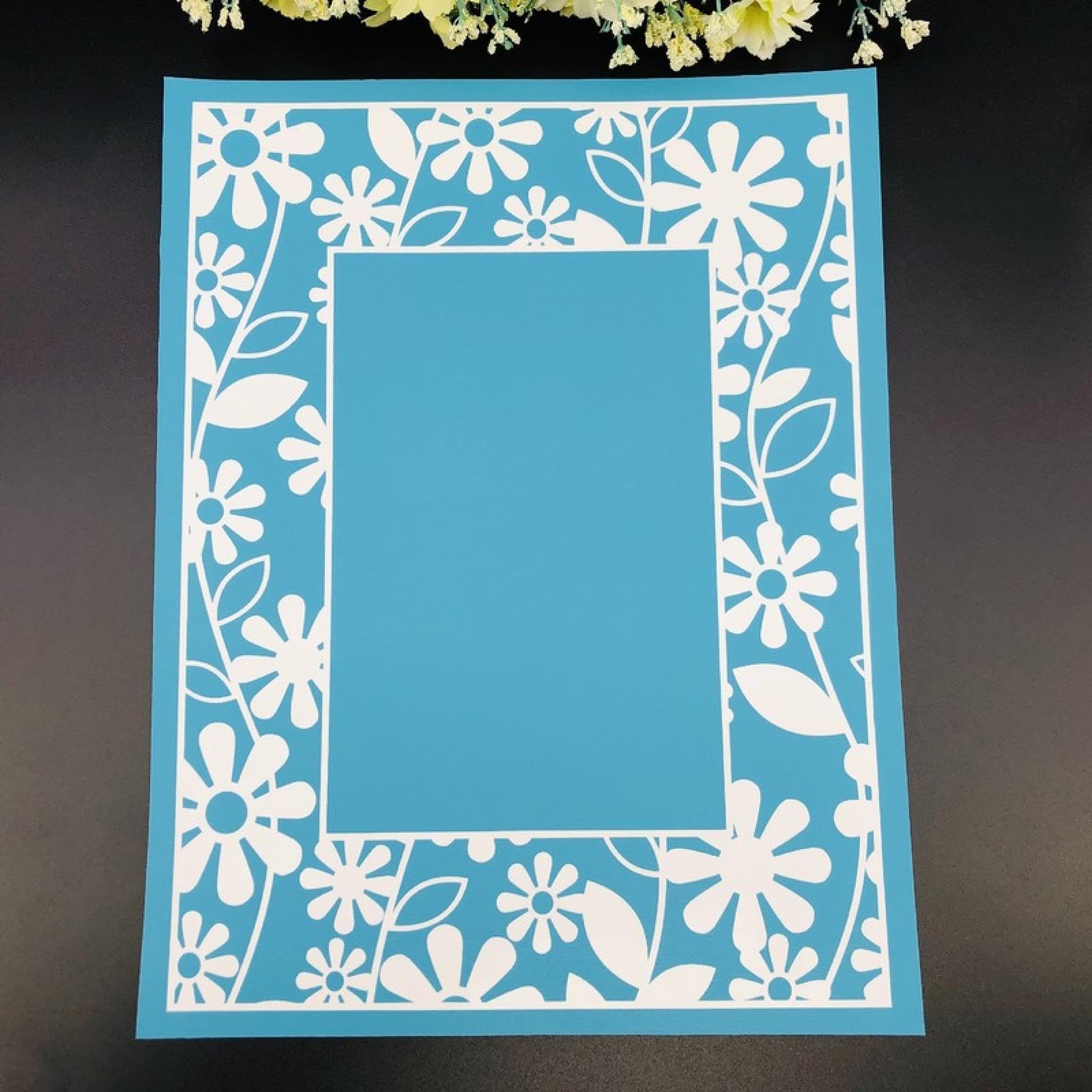 MANGOUSONG Screen Printing Kit,22x28cm Easter Decor Mesh Screen Stencils Self-Adhesive Silk Screen Printing Stencil Easter Bunny Easter Eggs Print B