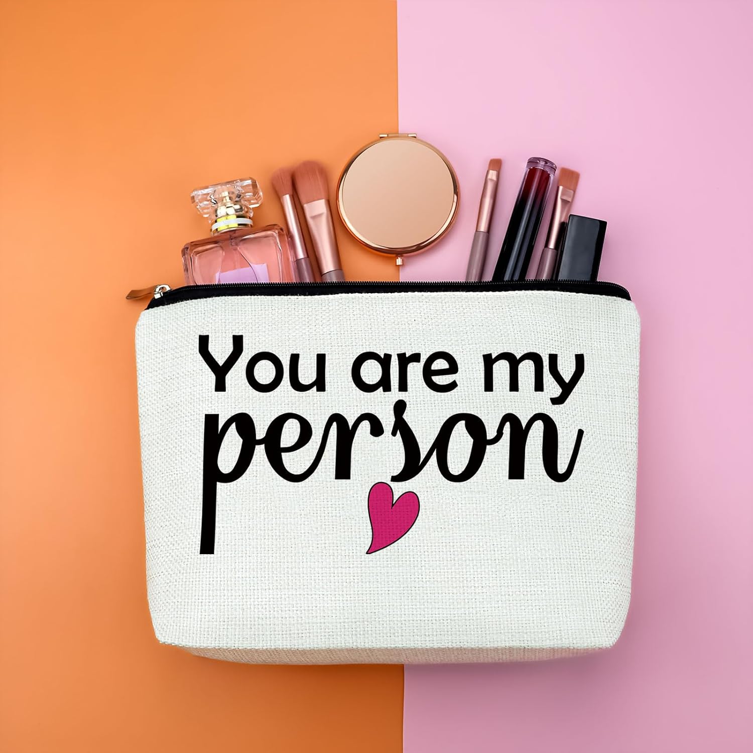 Bestie Gifts for Women Unique Makeup Bag Thank You Gift for Bestie Soul Sister BFF Friendship Presents for Girls Cosmetic Bag Long Distance Present Graduation Christmas Birthday Travel Pouch - Image 4