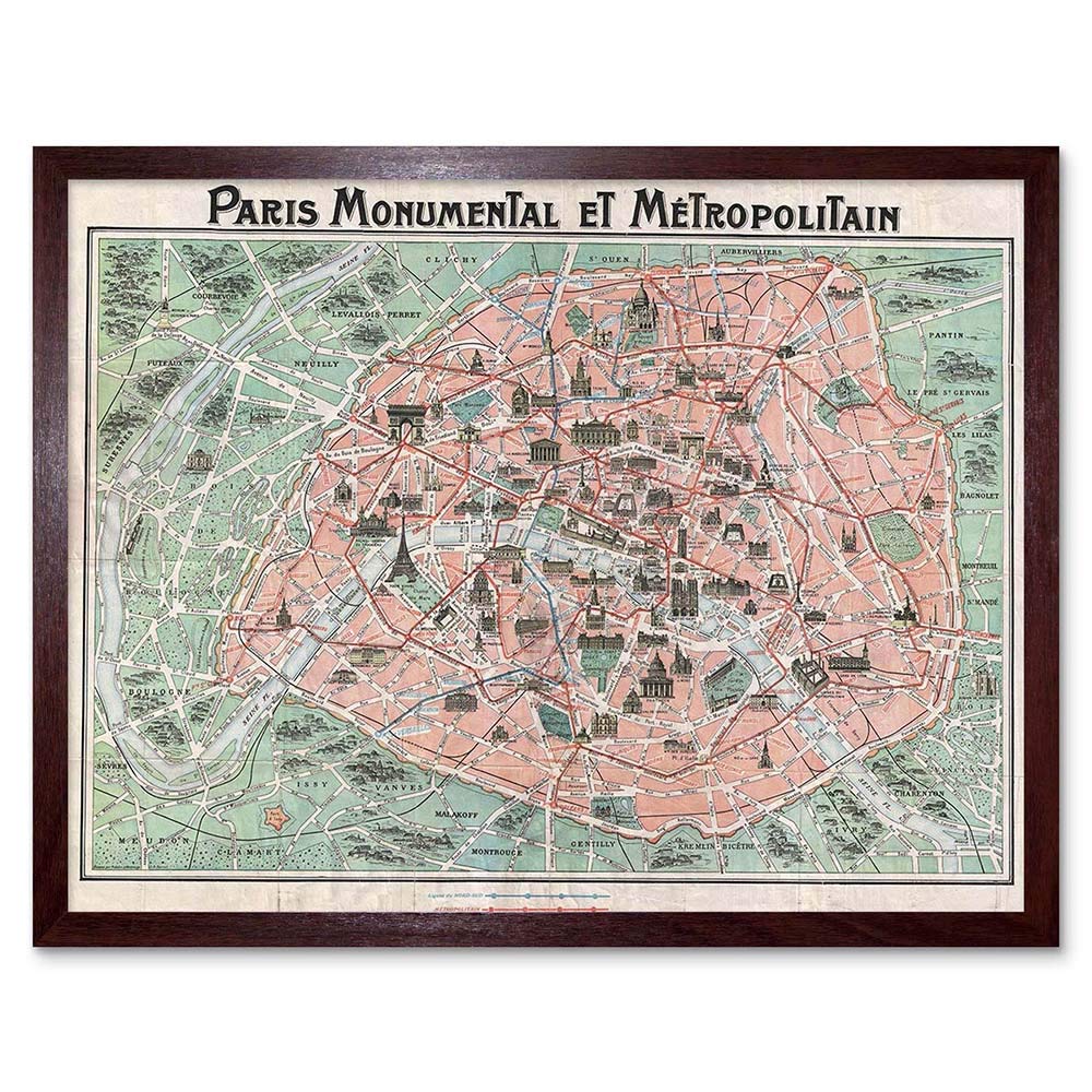 Amazon.co.jp: Geography Map Illustrated Antique Robelin Paris Art