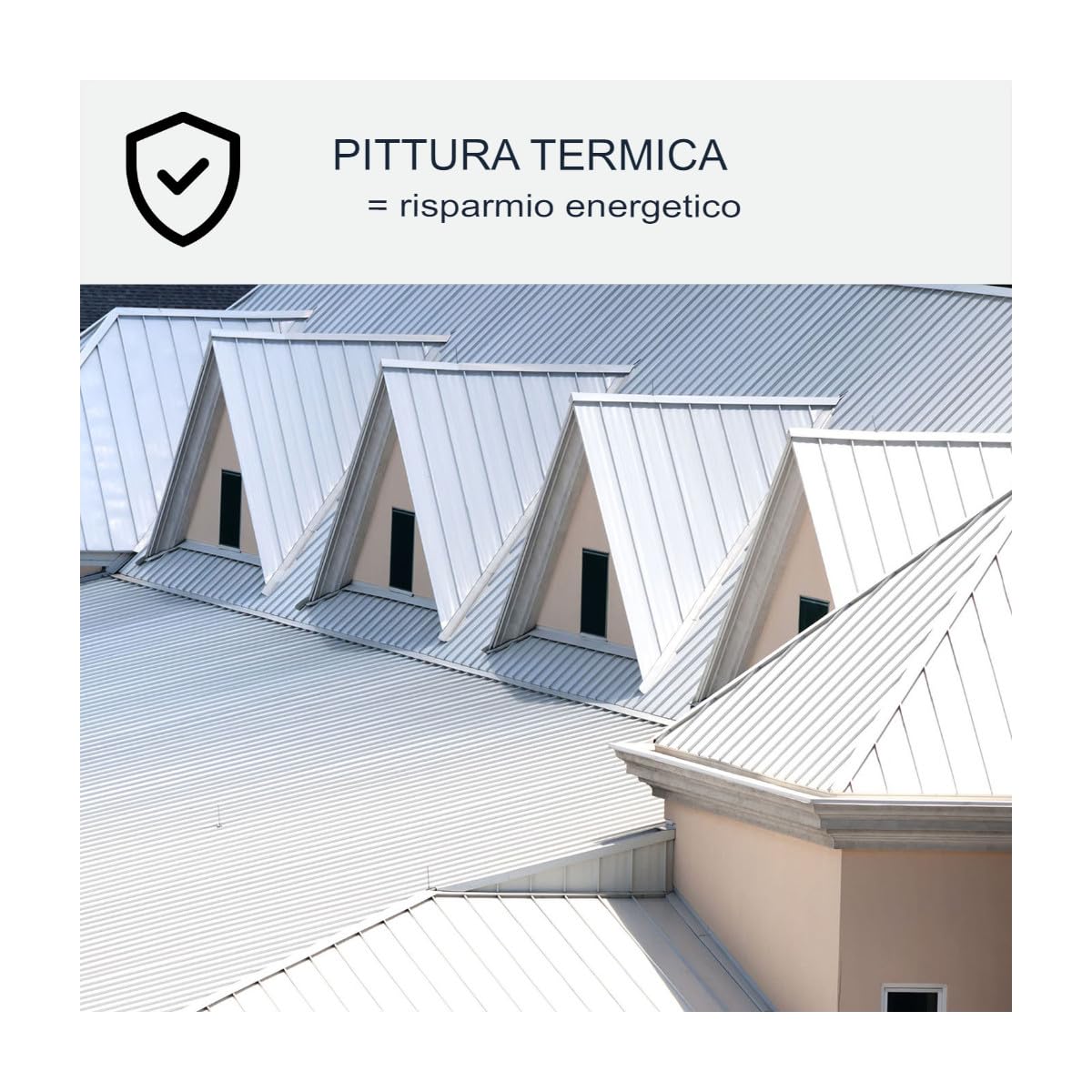 ARCANE INDUSTRIES Pittura riflettente per tetti Coolroof - ARCAREFLECT - 1198-2,5 L Bianco