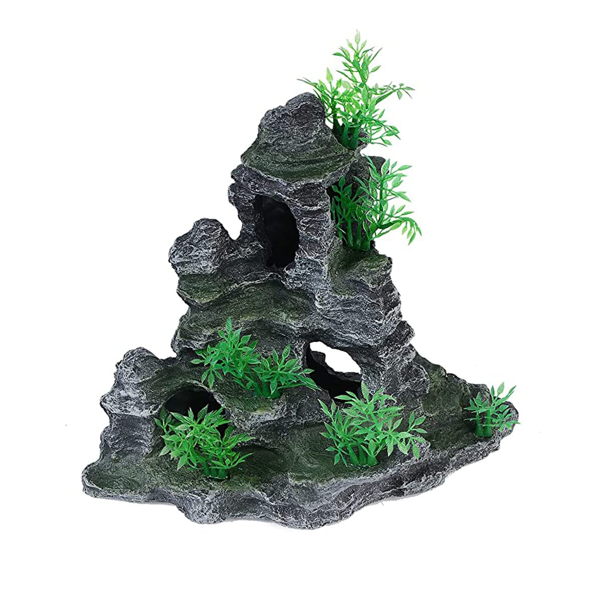 AnRui Ornements en résine pour aquarium avec petite plante