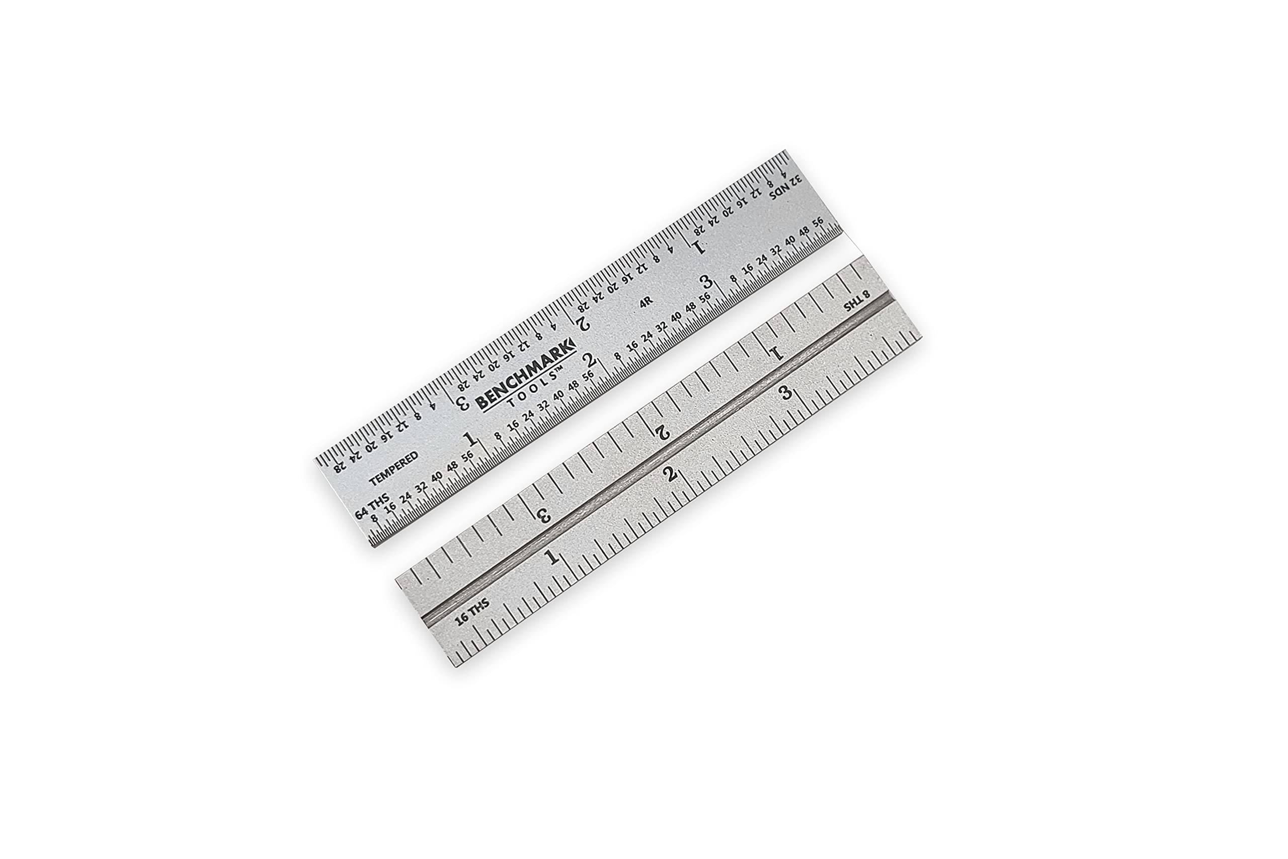 Benchmark Tools 4866 4 inch Precision Double Square Replacement Blade 4R Graduations (1/8, 1/16, 1/32 and 1/64) Hardened Stainless Steel (4" Replacemnt Blade)