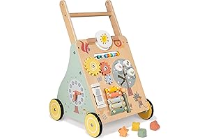 Versatile Wooden Baby Walker with Push and Pull Feature for Ample Learning...