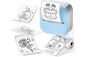 Phomemo T02 Mini Thermal Printer, Wireless Bluetooth Inkless Sticker Printer with 1...