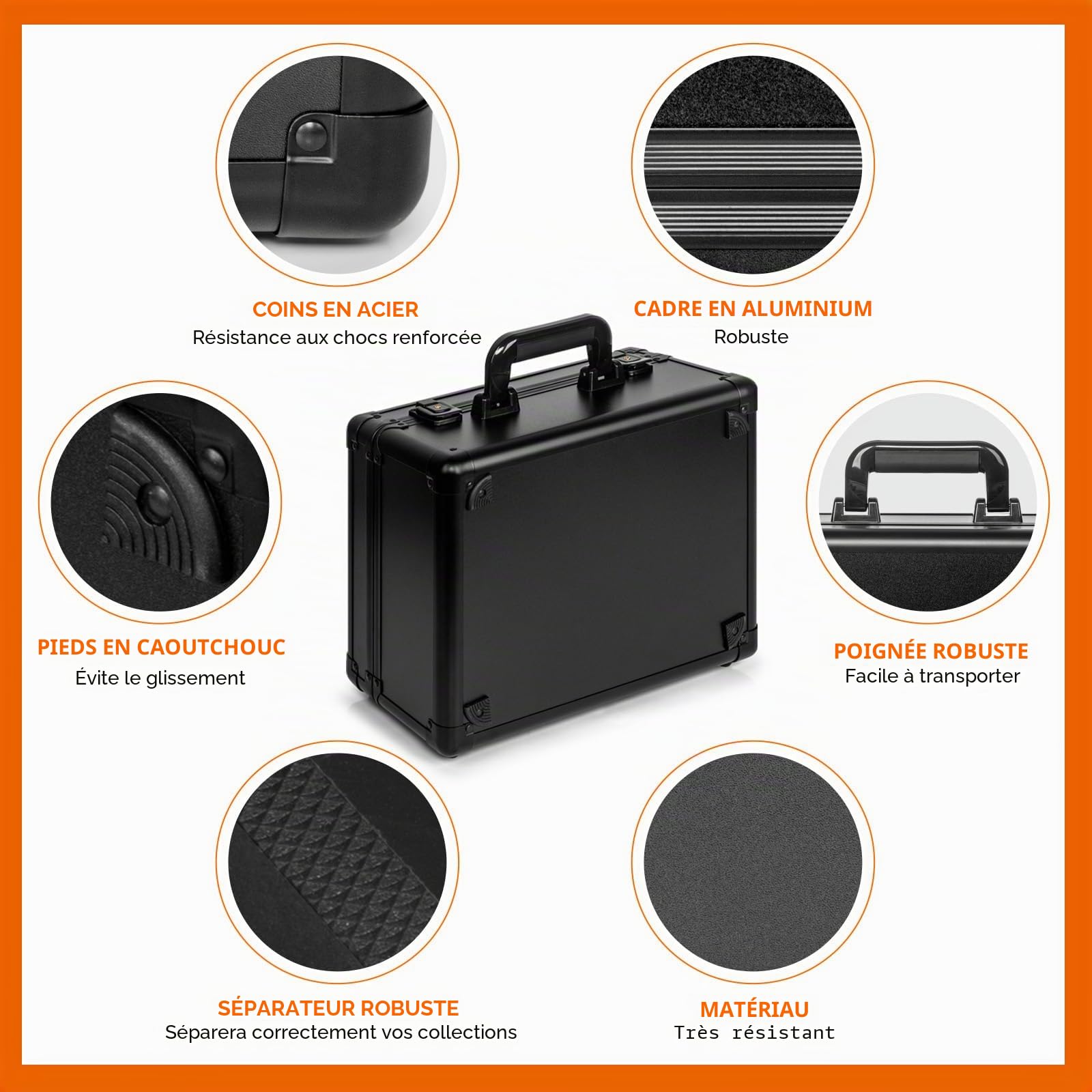 Boîte de Rangement pour Cartes Graduées, Support pour Slabs PSA, Boîte Rigide pour Stockage de Cartes de Collection pour Cartes Sportives, Top Loaders, One Touch - 3 Rangs