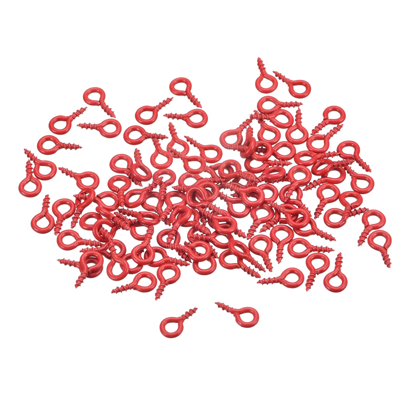 Petits crochets à œillet filetés rouge 4x8x1mm pour éviter la casse lors du montage de vos bijoux