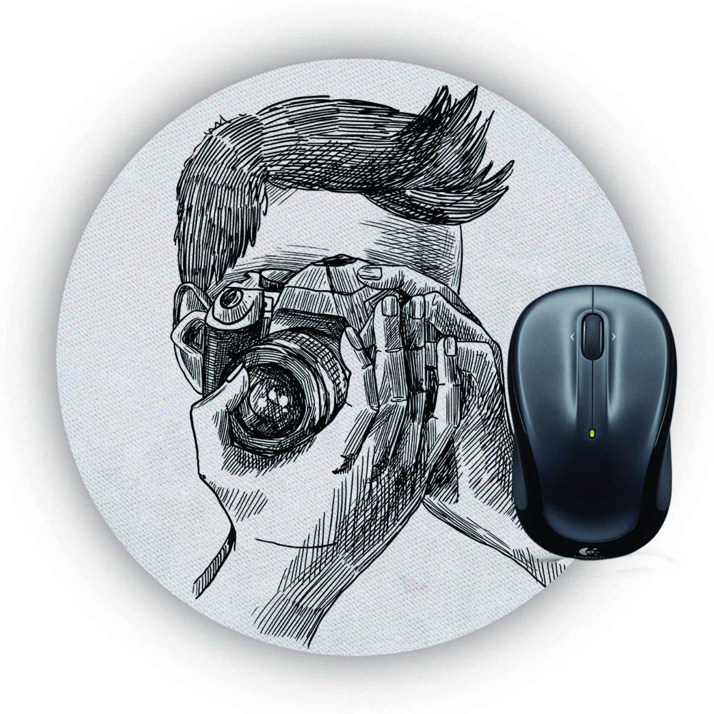 YuBingo Photographer Designer Mousepad (Print on Cloth, Non-Slip Rubberised Base, Round) (B07NYZDNWL) Amazon Price History, Amazon Price Tracker