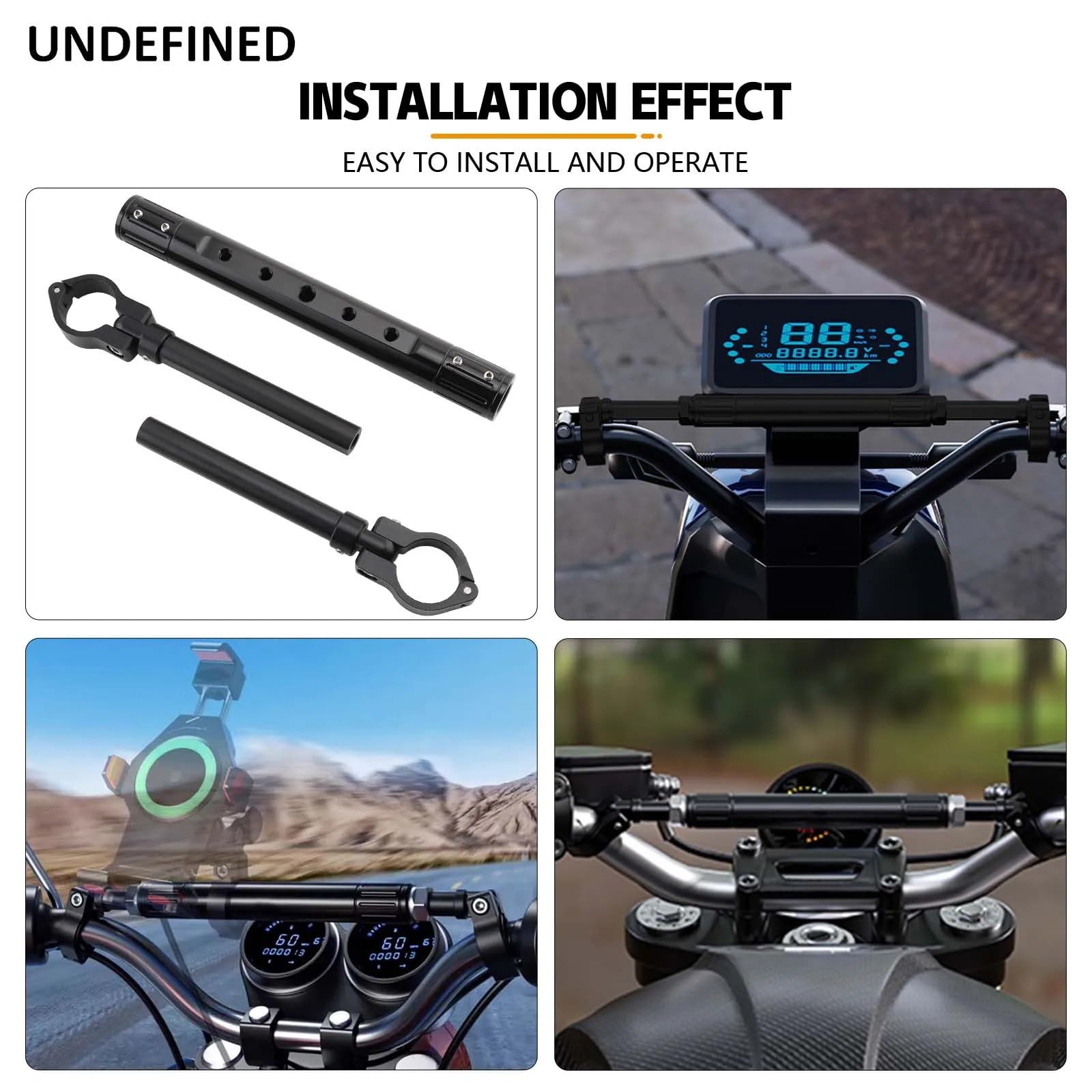 manubri moto Barra di bilanciamento universale 7/8"-1" (22-27mm) | La barra trasversale CNC rinforza la leva di rinforzo per moto estesa del manubrio