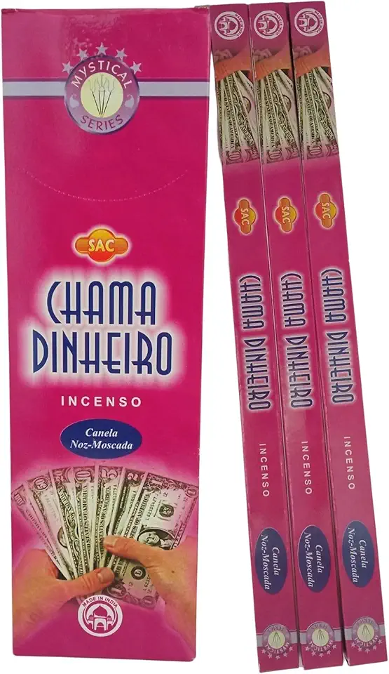 Incenso Indiano Sac Chama Dinheiro - Prosperidade 3 Caixinhas