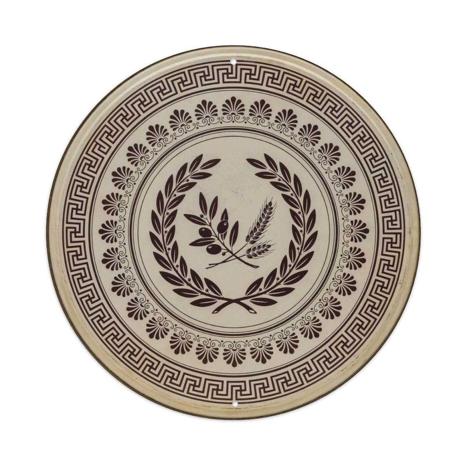 Round Ancient Art Sign Metal Tin Sign Plaque