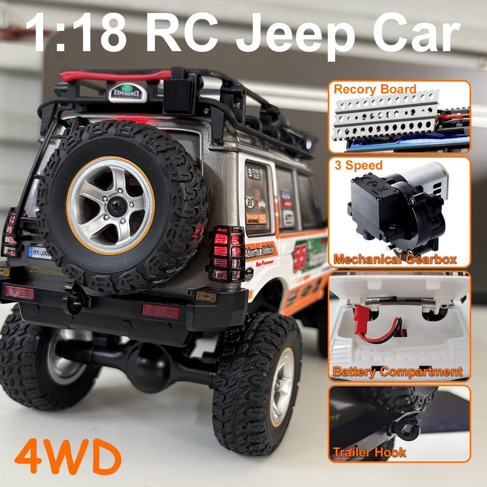 Amazon.com: YUCT JXC LR1801 1/18 Scale 4WD Off Road RC Crawler