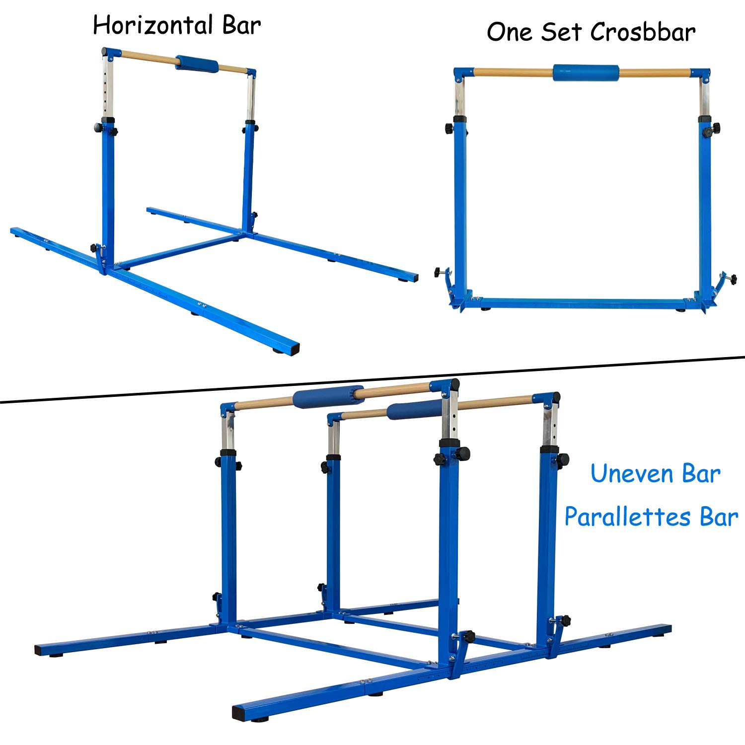 Buy MARFULA Gymnastics Double Horizontal Bar 3Play Parallel Bars Uneven