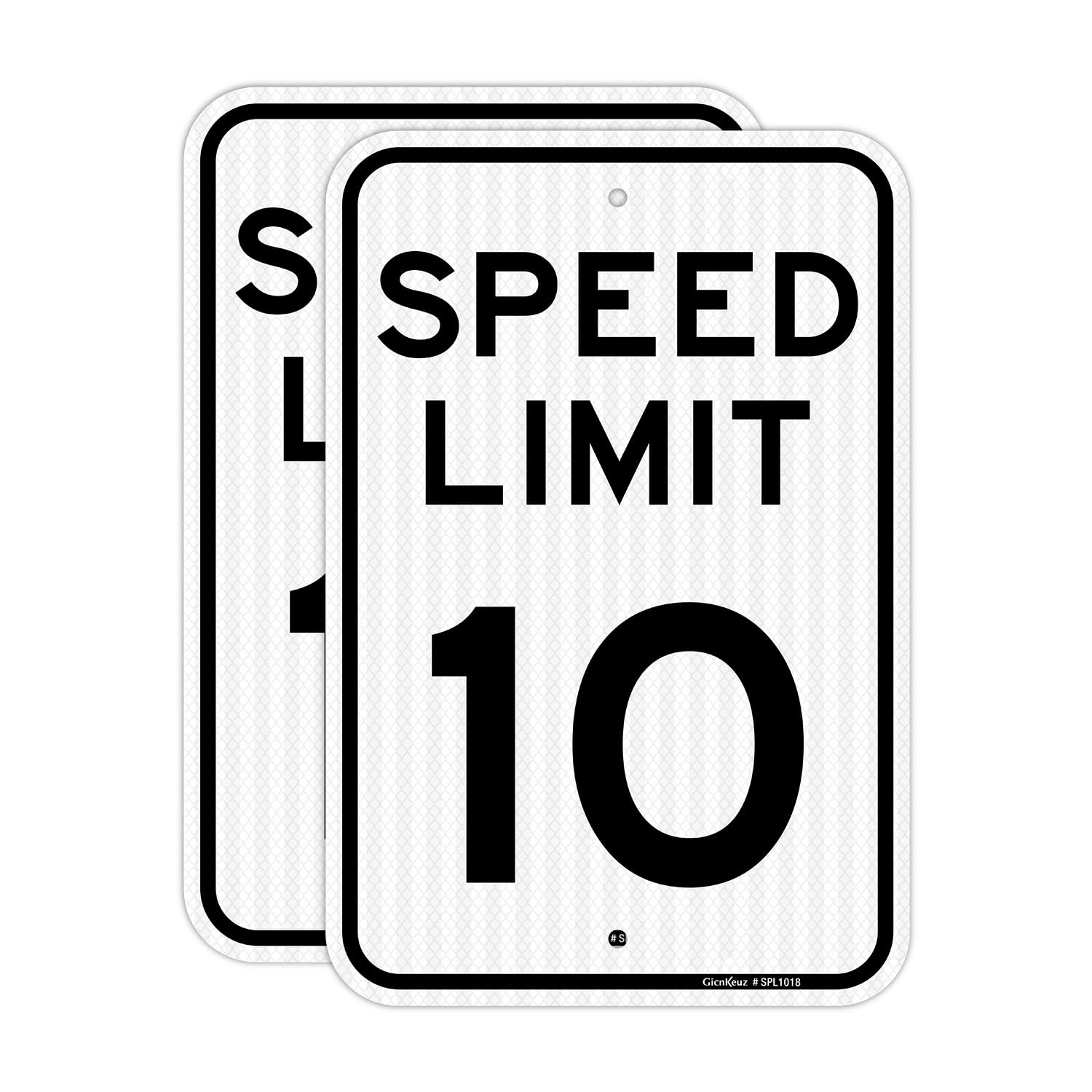 GicnKeuz Speed Limit 15 MPH Sign, 18" x 12" Slow Down Sign, Traffic Engineer Grade Reflective Aluminum, Fade Resistant, 2 Pre-drilled Holes, Outdoor Use (1-Pack) — Amazon image 7