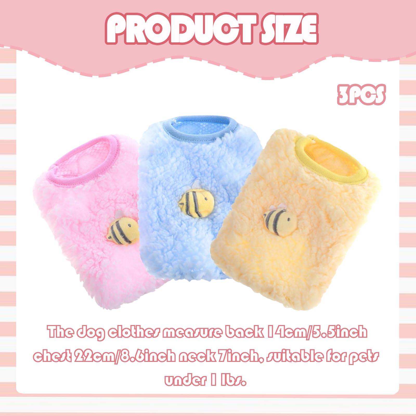 3Pcs Dog Clothes for Small Dogs Soft Chihuahua Clothes - Image 2