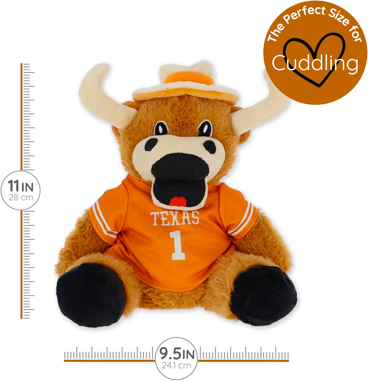 Bevo University of Texas Longhorns Mascot UT - Heatable Coolable Bedtime Comfort Plushie - 1.5lbs - Cozy Microwavable Lavender Scented Plush Toys - Heated Stuffed Animal Officially Licensed