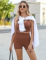 Vista 3 de Sykooria Conjuntos de entrenamiento para mujer, conjunto de 2 piezas a juego, conjunto de gimnasio sin costuras, conjunto de yoga de cintura alta