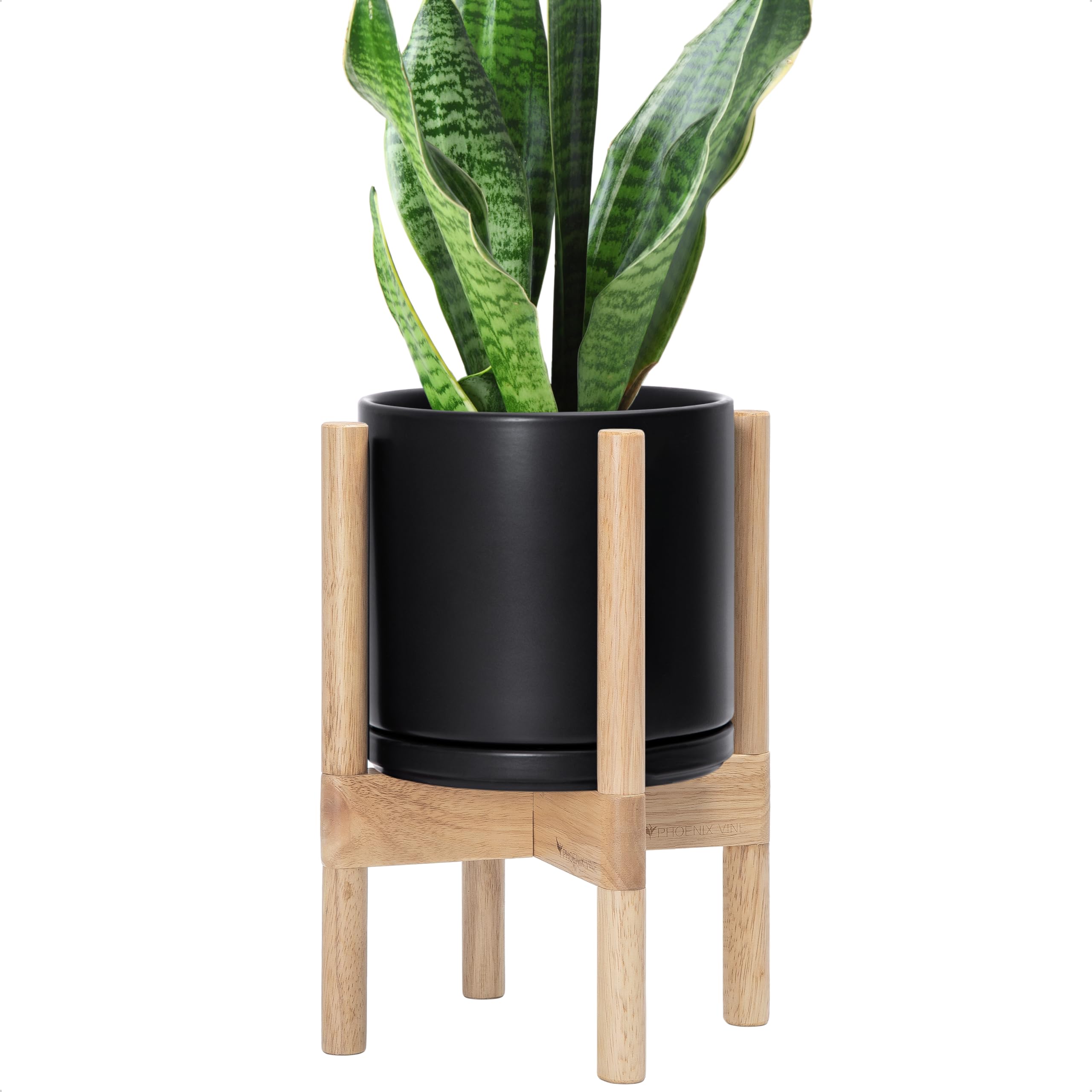 Amazon.com : D'vine Dev Ceramic Planter with Natural Stand - 8