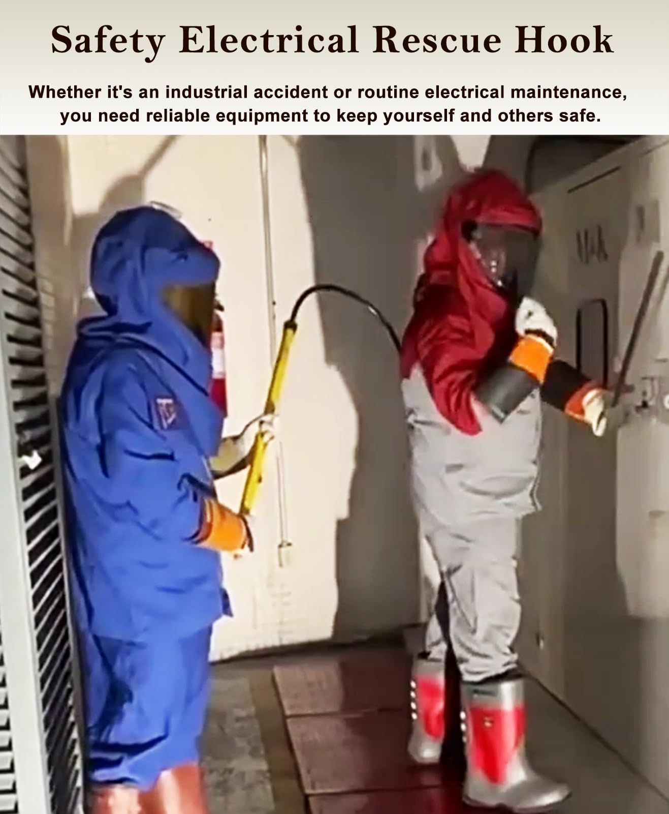 Gancho de Rescate Aislado de Alta tensión: Herramienta Esencial de Seguridad eléctrica para rescates de Emergencia, Ideal para Aplicaciones de Potencia de 10 kV a 500 kV.