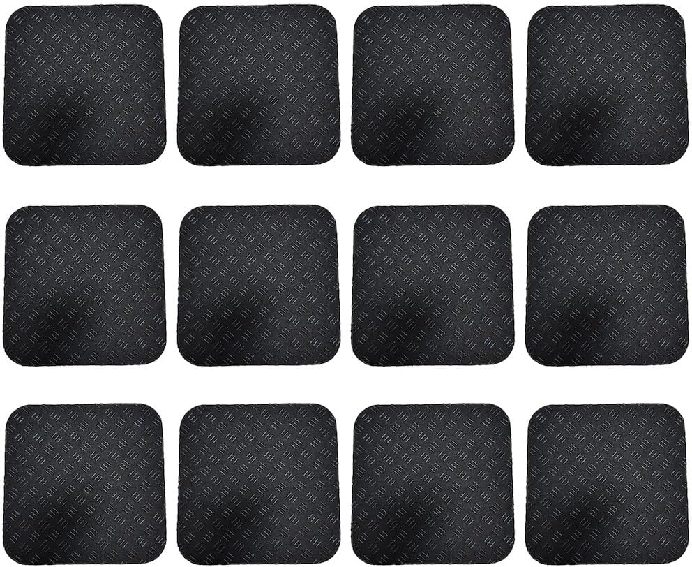 Compact Silicone Treadmill Mat, Non-Slip Shock Absorbing Pad, Floor Protector for Home Gym Equipment, Easy to Clean, Anti-Vibration, Prevents Floor Damage (12, 3.94×3.94×0.2inch)