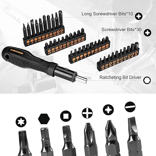 Miniatura 6 de DEKOPRO - Juego de herramientas de mano para el hogar general de 218 piezas, juego de herramientas de reparación profesional para propietario de