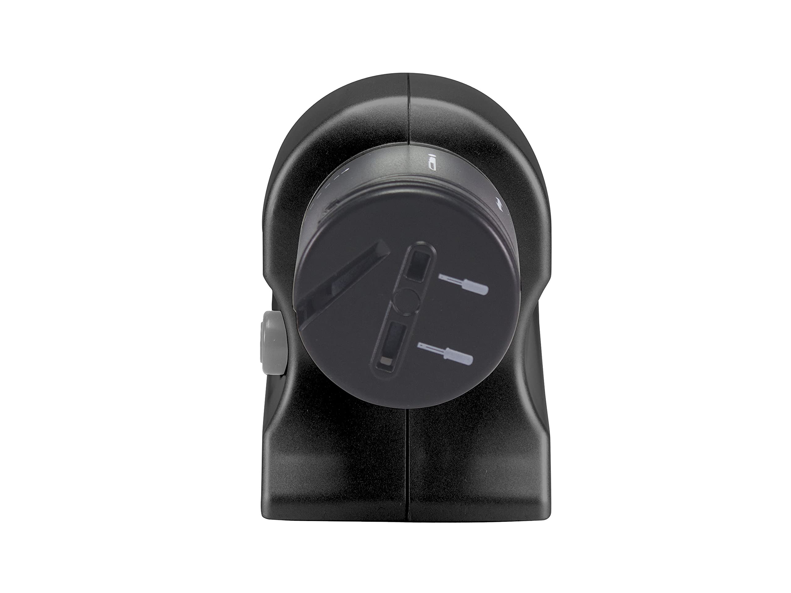 BEPER P102ACP001 Affilacoltelli elettrico Forbici, Cacciaviti, Lama Liscia, Seghettata, Pietra allumina,10W, Motore Performante, Base Antiscivolo, Avvolgicavo, Tasto ON/OFF, Nero