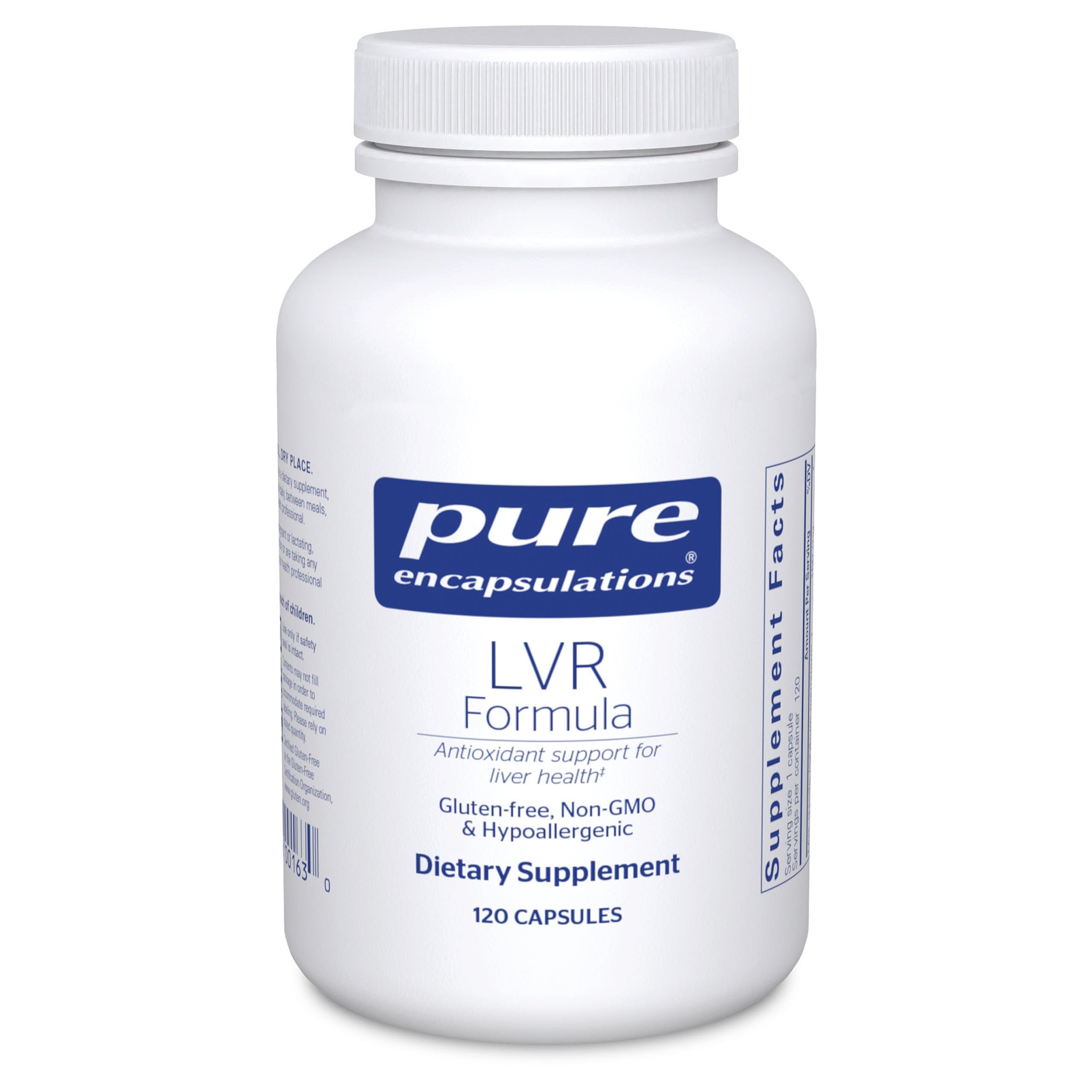 LVR Formula | Hypoallergenic Supplement with Antioxidant Support for Liver Cell Health | 120 Capsules
