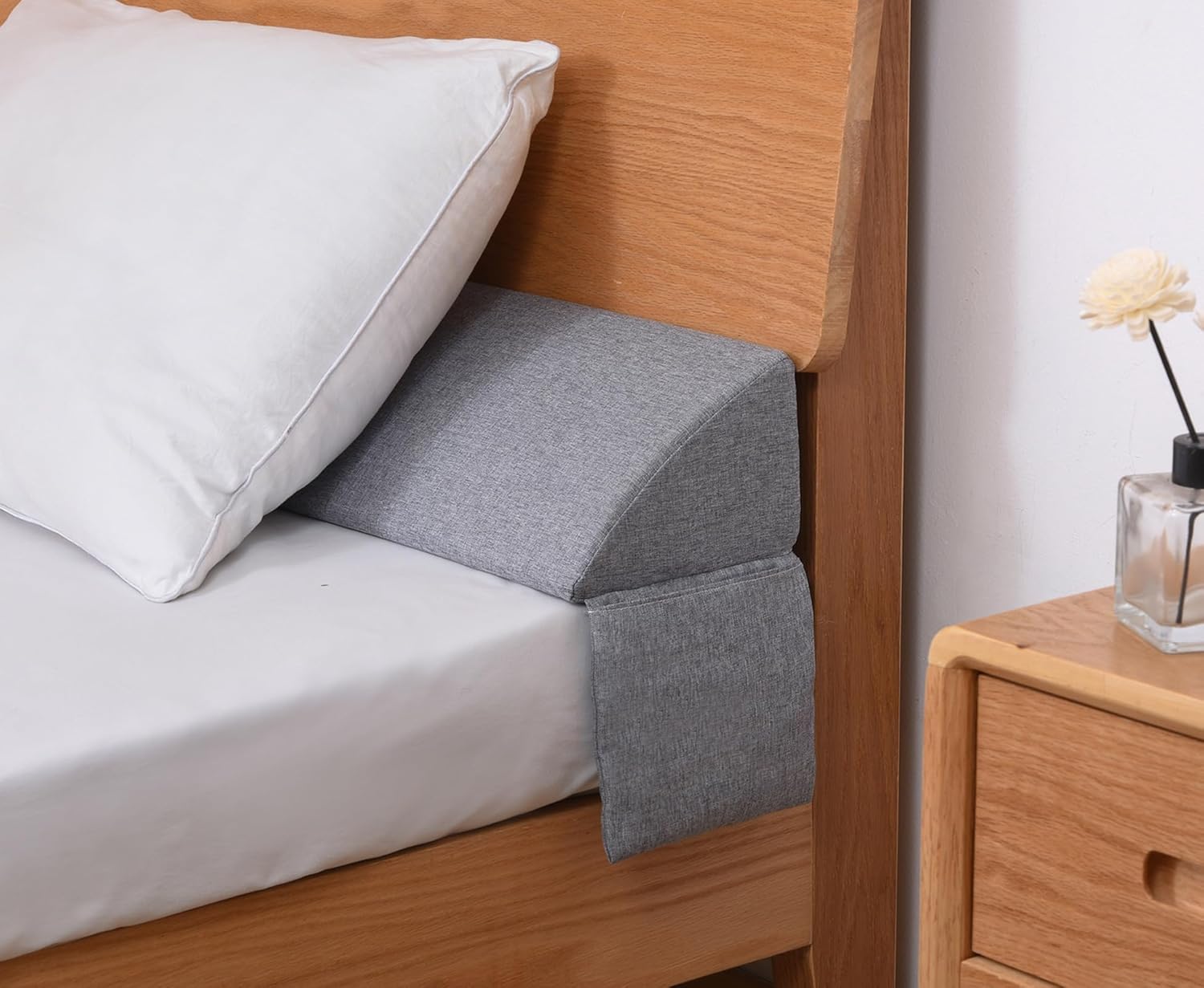 ENITYA Queen Bed Wedge Pillow,Mattress Gap Filler,Headboard Pillow,Bed Gaps Filler(0