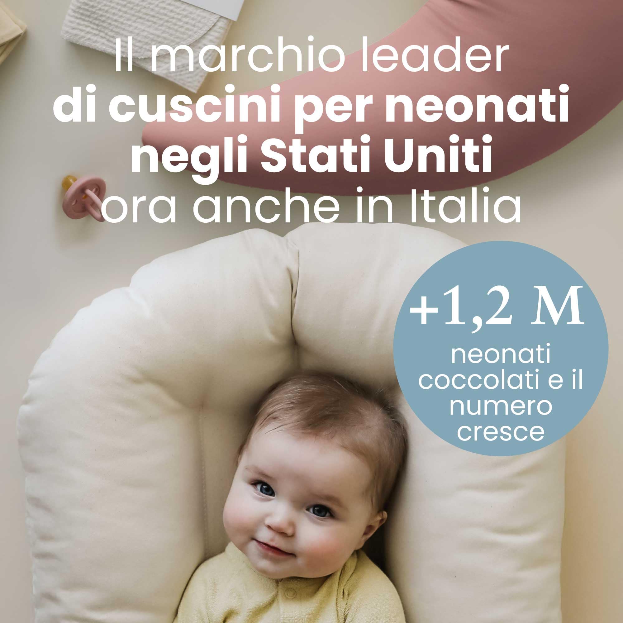 snuggle me® Cuscino Allattamento - Ciambella Allattamento per Biberon & Allattamento al Seno - Rivestimento in Cotone 100% Biologico & Imbottitura - Lavabile in Lavatrice & Traspirante