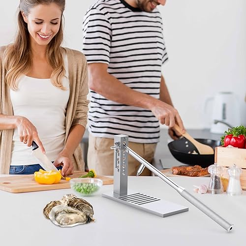 Miniatura 4 de Buttwo Shucker de ostras, juego de herramientas de acero inoxidable para abridor de ostras, máquina de almejas con cuchillo para shucking de ostras,