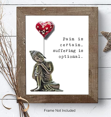 Miniatura 8 de Buddha Statue Home Decor - Buddha Quotes - Zen Quotes Wall Art - Positive Uplifting Inspiring Inspirational Encouragement Gifts for Women - New Age