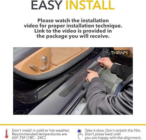 Miniatura 6 de TWRAPS Cubiertas de vinilo para puertas Lucid Air White Carbon Fiber