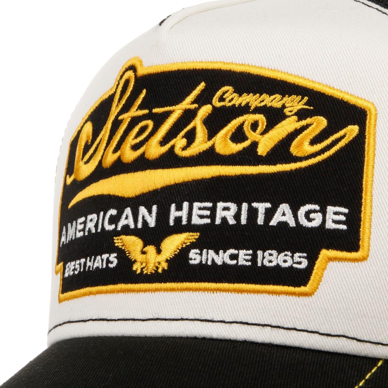 Stetson Czapka American Heritage TruckerKobiety/Mężczyźni - z meshu baseball cap snapback Snapback, daszkiem wiosna-lato jesień-zima Lato - One Size czarny