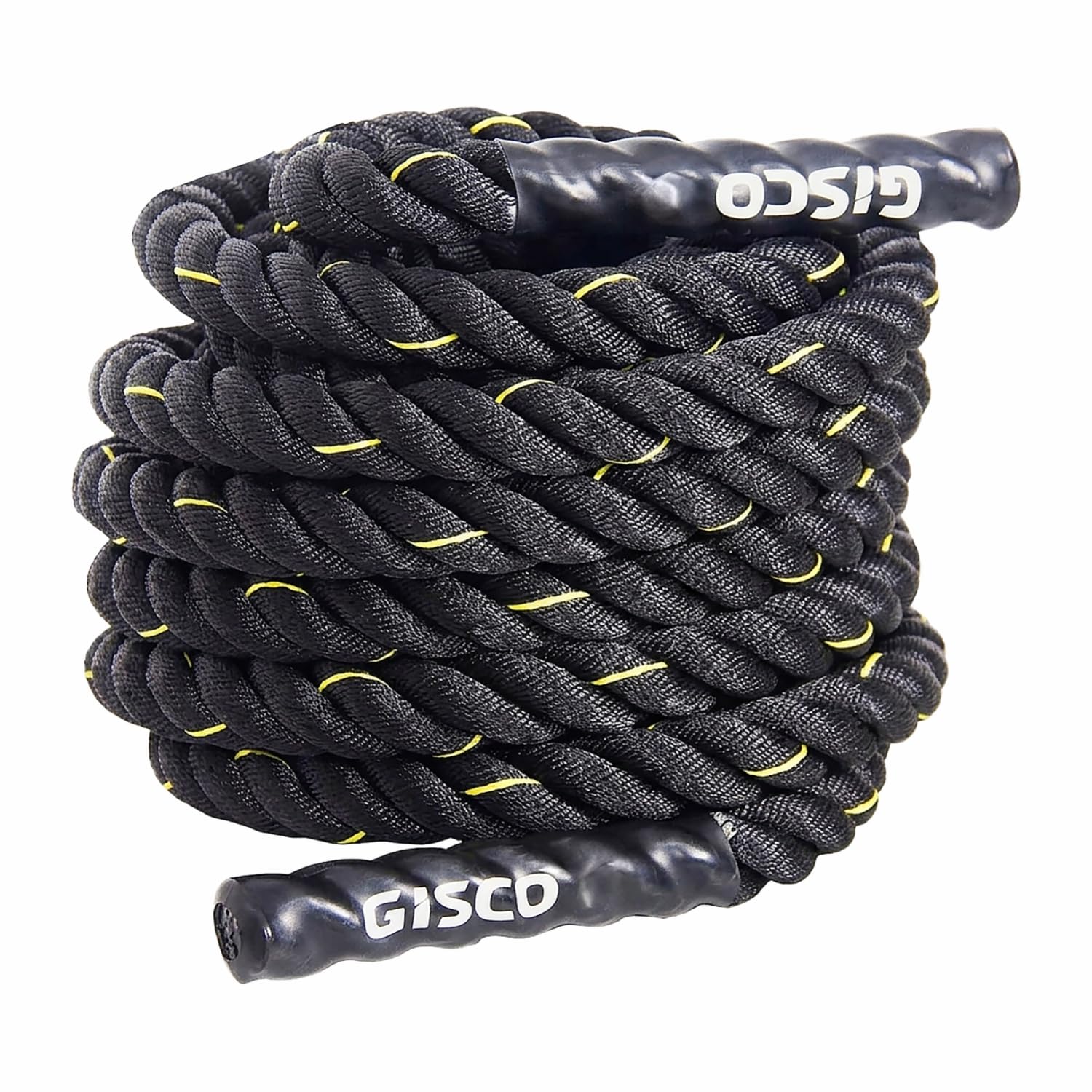 GISCO Professional All Weather Heavy Duty Battle Rope 1.5 inch Thick (30 Feet/9 Meter) | Wear Resistant Battle Rope for Crossfit Workout, Home Workout, Training, Exercise & Gym-picture-21