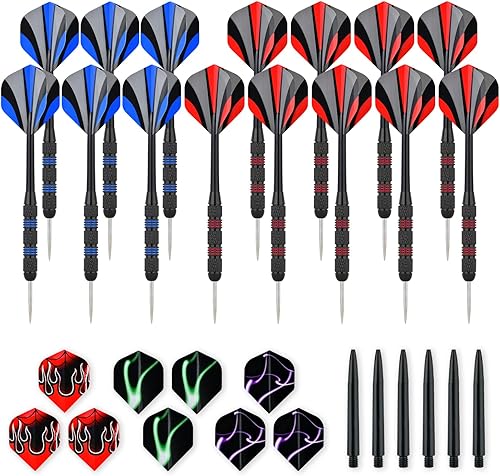 Juego de dardos con punta de acero, 0.63 oz, 15 barriles de PC