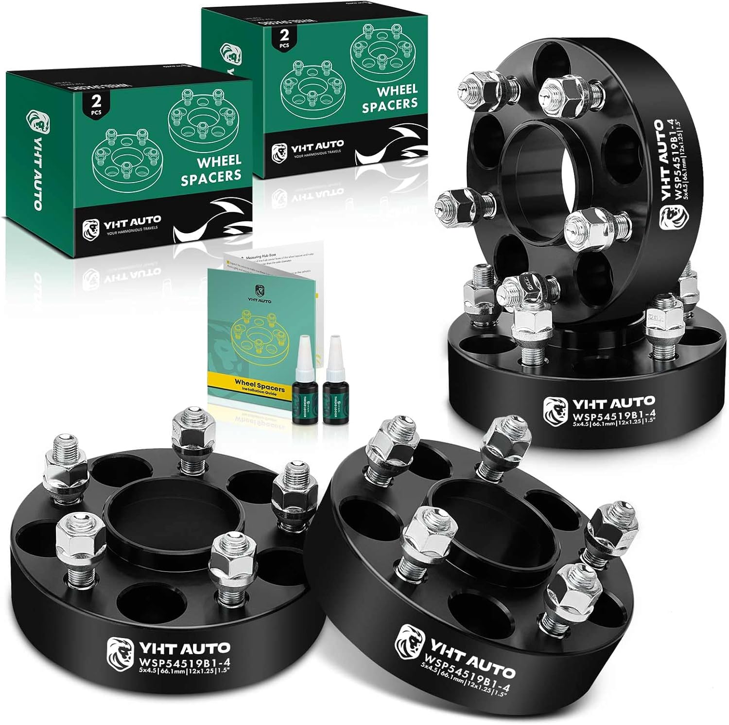 YHTAUTO 5x4.5 Hub Centric Wheel Spacers 1.5 Inch Fits Nissan & Infiniti