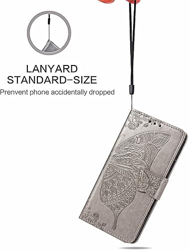 Miniatura 6 de Funda de teléfono para Xiaomi Redmi K40 Pro Gaming 5G, Mariposa en relieve, cartera con ranuras para tarjetas, cubierta con tapa para Xiaomi Redmi