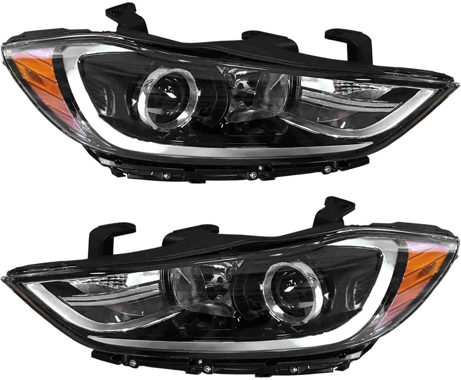 AutoModed Aftermarket Halogen Headlights Headlamps Assembly