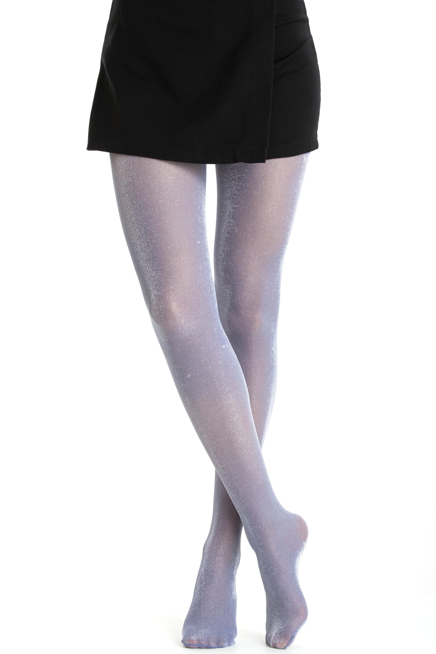 Gi&Gi Women's Glitter Sheer Tights, Sparkly Shimmer Hosiery, 40 Denier, Multiple Colours, for Parties and Occasions (UK, Alpha, S, M, Regular, Regular, TURQUOISE)