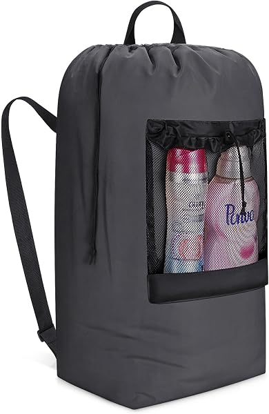 Lifewit Laundry Bag Backpack Travel, 105L, Gray