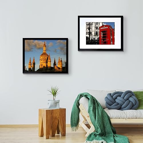 Miniatura 3 de SESEAT Portarretratos negro de 11 x 14 pulgadas, para galería de fotos de 8 x 10 pulgadas con paspartú o de 11 x 14 pulgadas sin paspartú, 1 unidad