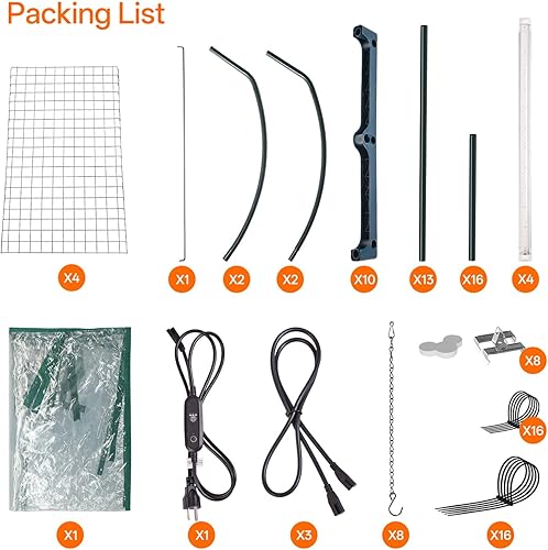 Vista 9 de Bstrip Invernadero interior con luz de crecimiento, mini casa verde de 4 niveles, 4 luces de cultivo para plantas de interior con temporizador