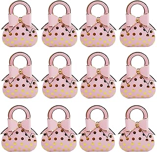 Cajas de Regalo Pequeñas 50 Piezas Cajas de Caramelos Dulces Bombones Cajas de Papel, Regalos Detalles de Fiesta para Baby Shower Cumpleaños Bautizo Niños Recién Nacida (Rosa)