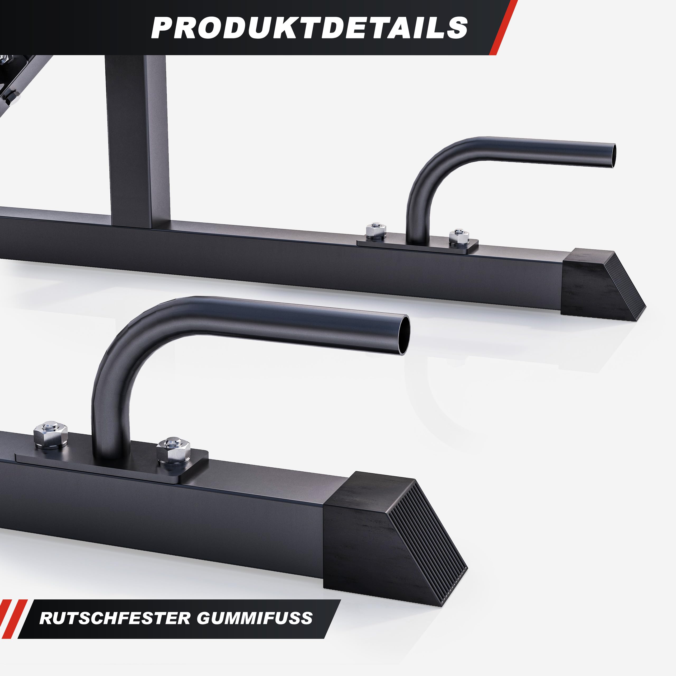 GORILLA SPORTS® Rack Palestra - Regolabile altezza e larghezza, Multifunzione, Max da 200 a 250 kg - Supporto Bilanciere, Porta Bilanciere da Terra, Squat Rack Palestra Casa, Stand Squat