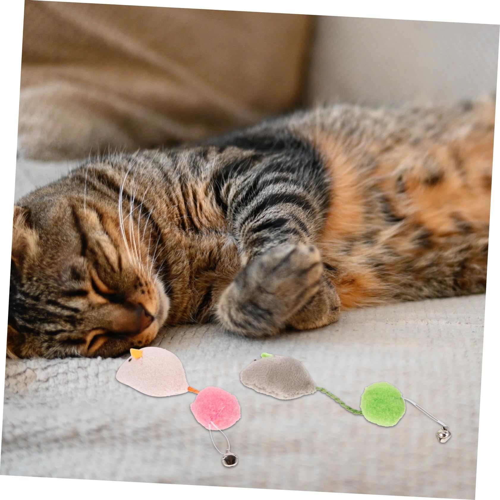BESPORTBLE 6 Pièces Souris Jouet pour Chat Petit Jouet De Friandise Compact pour Chaton De Friandise pour Taquin pour à Gratter Petit on Peluche