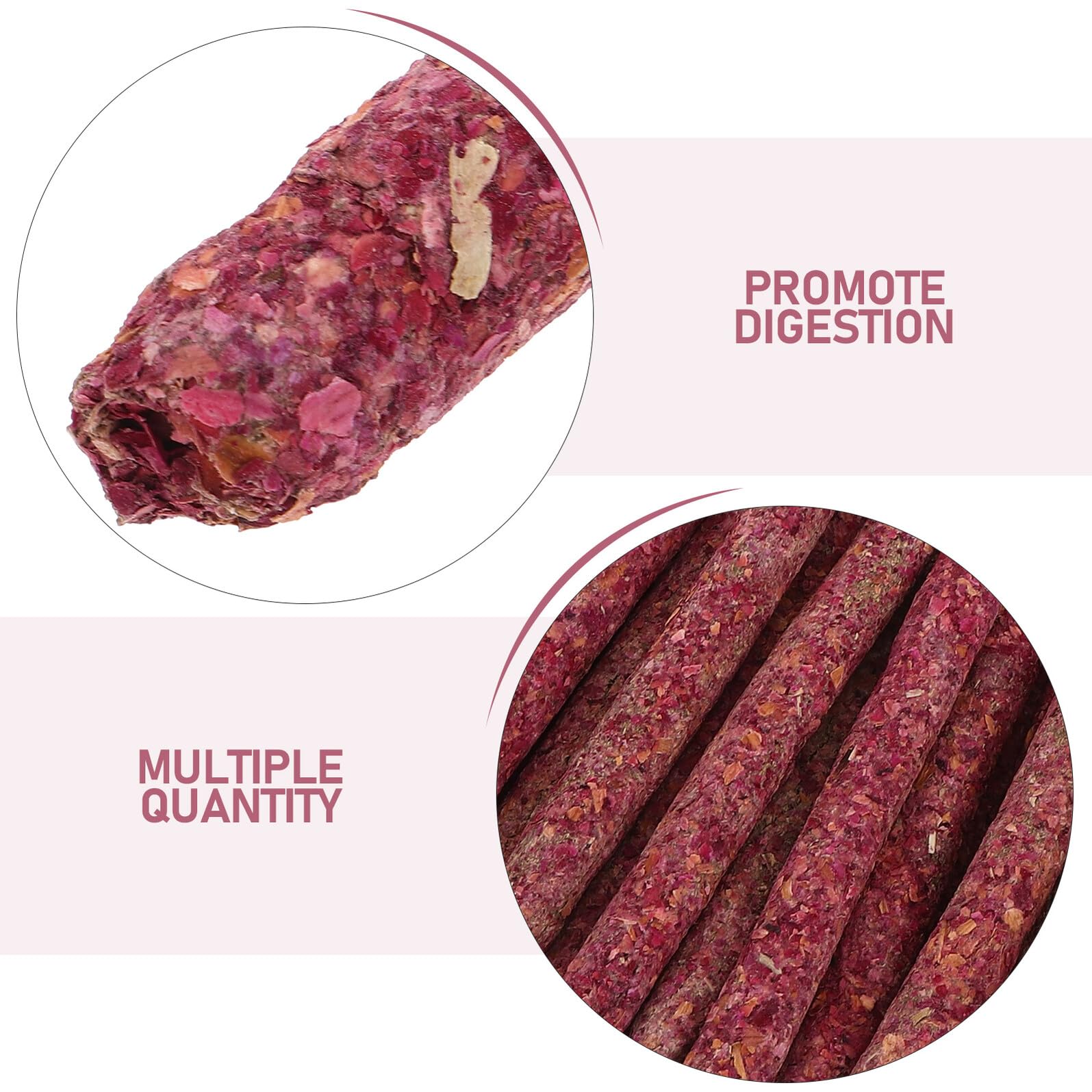 WOONEKY Bâtonnets à Mâcher pour Petits Animaux Friandises Naturelles pour Rongeurs Lapins et Cochons Aide à Usure Dentaire Snacks Sains et Portables