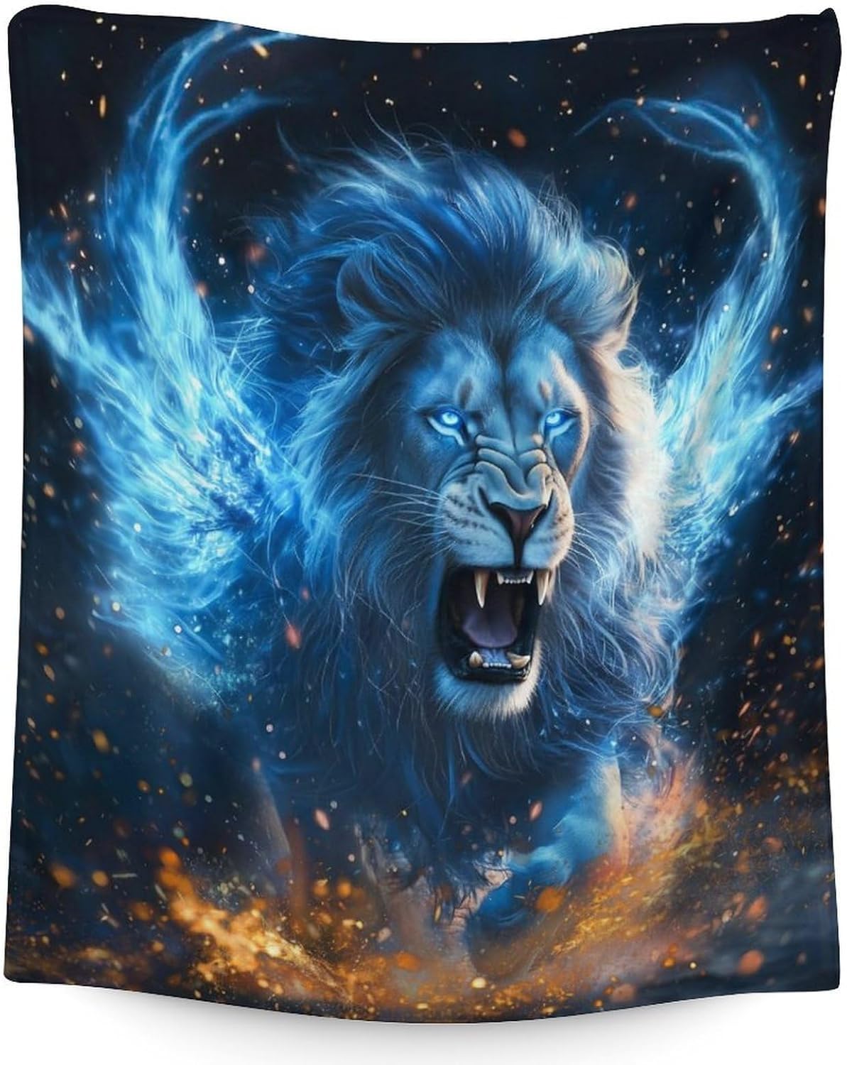 Lion Blankets for Boys Gifts - 50 * 60 Inches Teens Lion Flannel Cozy Kids Throw Blankets for Decor Couch Bed
